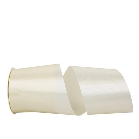 RELIANT RIBBON Reliant Ribbon 4700-810-10K 4 in. 50 Yards Single Face Satin Allure Ribbon; Ivory 4700-810-10K